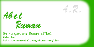 abel ruman business card